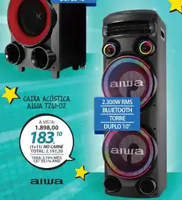 Lojas Cem Caixa acústica aiwa t2w-02 oferta