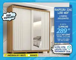 Lojas Cem Roupeiro zini luxo mdf oferta