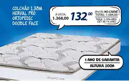 Lojas Cem Colchão 1,38m herval pró ortopédic double face oferta