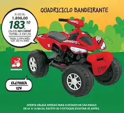 Lojas Cem Quadriciclo bandeirante oferta
