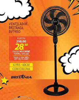 Lojas Cem Ventilador britânia bvt450 oferta