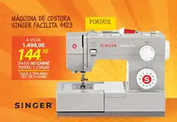 Lojas Cem Máquina de costura singer facilita 4423 oferta