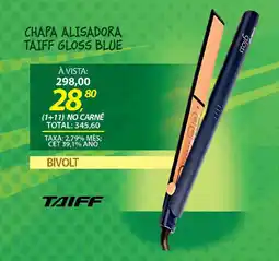 Lojas Cem Chapa alisadora taiff gloss blue oferta