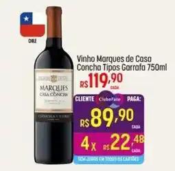 Muffato Vinho Marques de Casa Concha Tipos Garrafa oferta