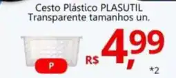 Supermercados Koch Cesto Plástico Plasutil Transparente tamanhos un. oferta