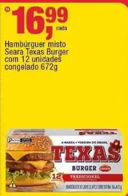 Frangolândia Hambúrguer misto seara texas burger oferta