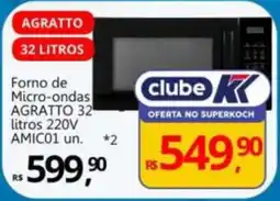 Supermercados Koch Forno de Micro-ondas Agratto 32 litros oferta