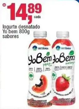 Frangolândia logurte desnatado yo bem 800g sabores oferta