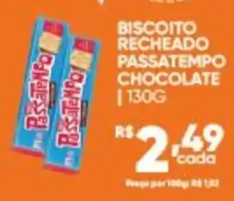 Biscoito recheado passatempo chocolate