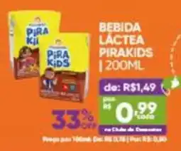 Pais e Filhos Supermercados Bebida láctea pirakids oferta