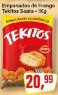 Rede Supermarket Empanados de frango tekitos seara oferta