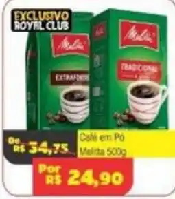 Royal Supermercados Café em Pó Melitta oferta
