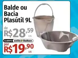 Supermercado Dalben Balde ou Bacia Plasútil oferta