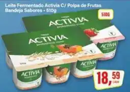 Rede Supermarket Leite fermentado activia c/ polpa de frutas oferta
