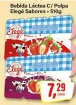 Rede Supermarket Bebida Láctea C/ Polpa Elegê Sabores oferta
