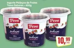 Rede Supermarket Iogurte pedaços de frutas trevo sabores oferta