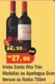 Royal Supermercados Vinho santa rita três oferta