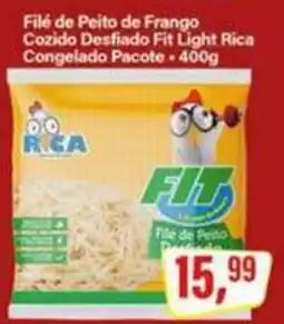 Rede Supermarket Filé de Peito de Frango Cozido Desfiado Fit Light Rica oferta