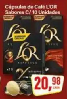 Rede Supermarket Cápsulas de Café L'OR Sabores C/ 10 Unidades oferta