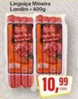 Rede Supermarket Linguiça Mineira Landim oferta