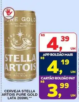 Roldão Cerveja stella artois pure gold oferta