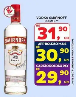 Roldão Vodka smirnoff oferta