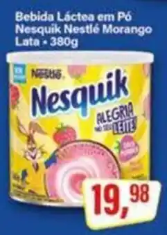 Rede Supermarket Bebida Láctea em Pó Nesquik Nestlé Morango oferta