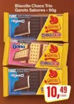 Rede Supermarket Biscoito Choco Trio Garoto Sabores oferta