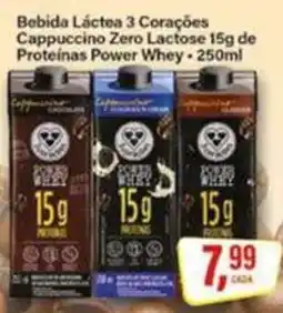 Rede Supermarket Bebida Láctea 3 Corações Cappuccino Zero Lactose oferta