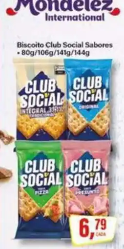Rede Supermarket Biscoito club social sabores oferta