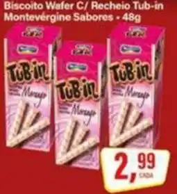 Rede Supermarket Biscoito Wafer C/ Recheio Tub-in Montevergine Sabores oferta
