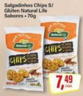 Rede Supermarket Salgadinhos Chips S/ Glúten Natural Life oferta