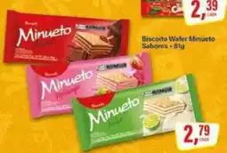 Rede Supermarket Biscoito wafer minueto sabores oferta