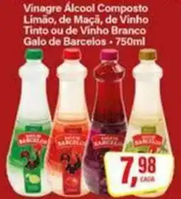 Rede Supermarket Vinagre Álcool Composto Limão, de Maçã, de Vinho Tinto ou de Vinho Branco Galo de Barcelos oferta