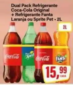 Rede Supermarket Dual Pack Refrigerante Coca-Cola Original + Refrigerante Fanta Laranja ou Sprite Pet oferta