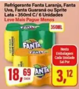 Rede Supermarket Refrigerante Fanta Laranja, Fanta Uva, Fanta Guaraná ou Sprite oferta