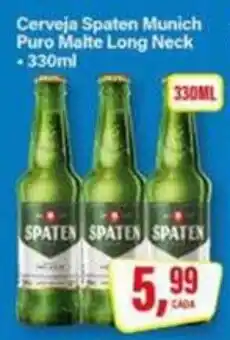 Rede Supermarket Cerveja Spaten Munich Puro Malte Long Neck oferta