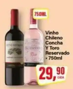 Rede Supermarket Vinho chileno concha y toro reservado oferta