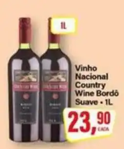 Rede Supermarket Vinho Nacional Country Wine Bordô Suave oferta