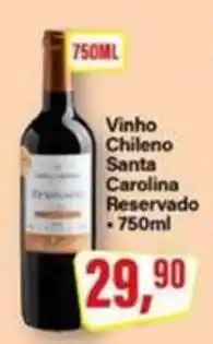 Rede Supermarket Vinho Chileno Santa Carolina Reservado oferta