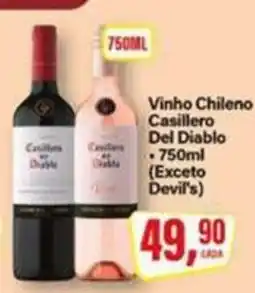 Rede Supermarket Vinho chileno casillero del diablo oferta