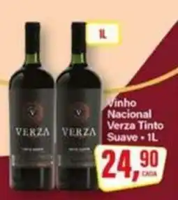 Rede Supermarket Vinho Nacional Verza Tinto Suave oferta
