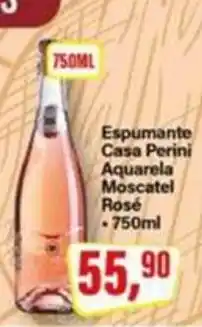 Rede Supermarket Espumante Casa Perini Aquarela Moscatel Rosé oferta