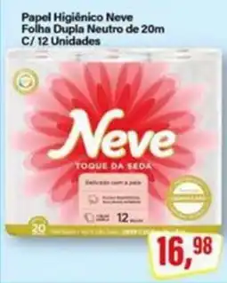 Rede Supermarket Papel Higiênico Neve Folha Dupla Neutro de 20m oferta