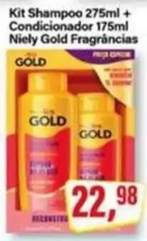 Rede Supermarket Kit Shampoo 275ml + Condicionador 175ml Niely Gold Fragrâncias oferta