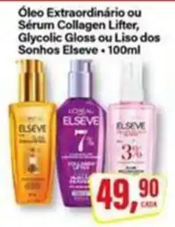 Rede Supermarket Óleo Extraordinário ou Sérum Collagen Lifter, Glycolic Gloss ou Liso dos Sonhos Elseve oferta