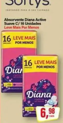 Rede Supermarket Absorvente Diana Active Suave oferta