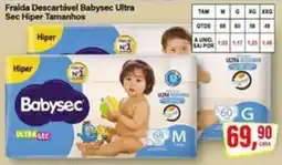 Rede Supermarket Fralda descartável babysec ultra sec hiper tamanhos oferta