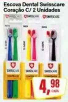 Rede Supermarket Escova Dental Swisscare Coração oferta