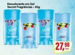 Rede Supermarket Desodorante em gel secret fragrâncias oferta